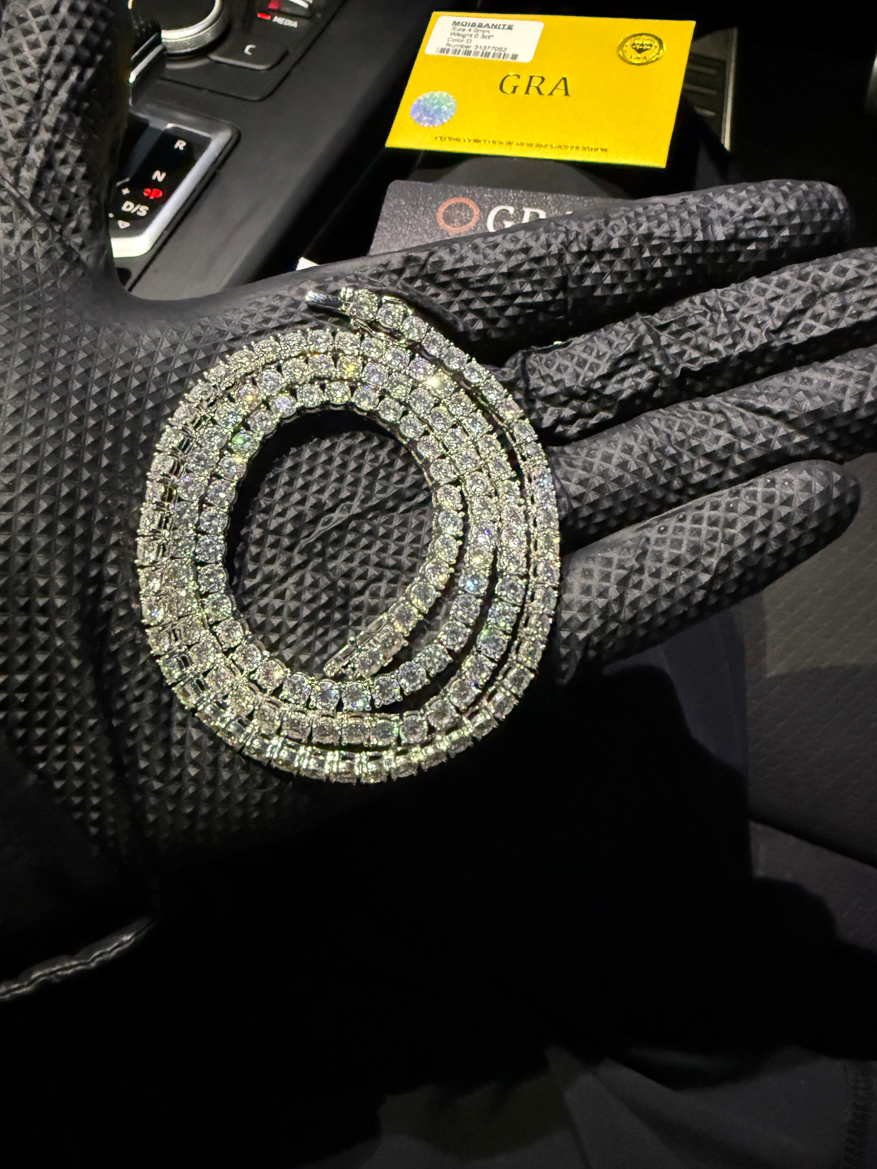 4MM MOISSANITE TENNIS CHAIN - 925 SILVER - VVS1