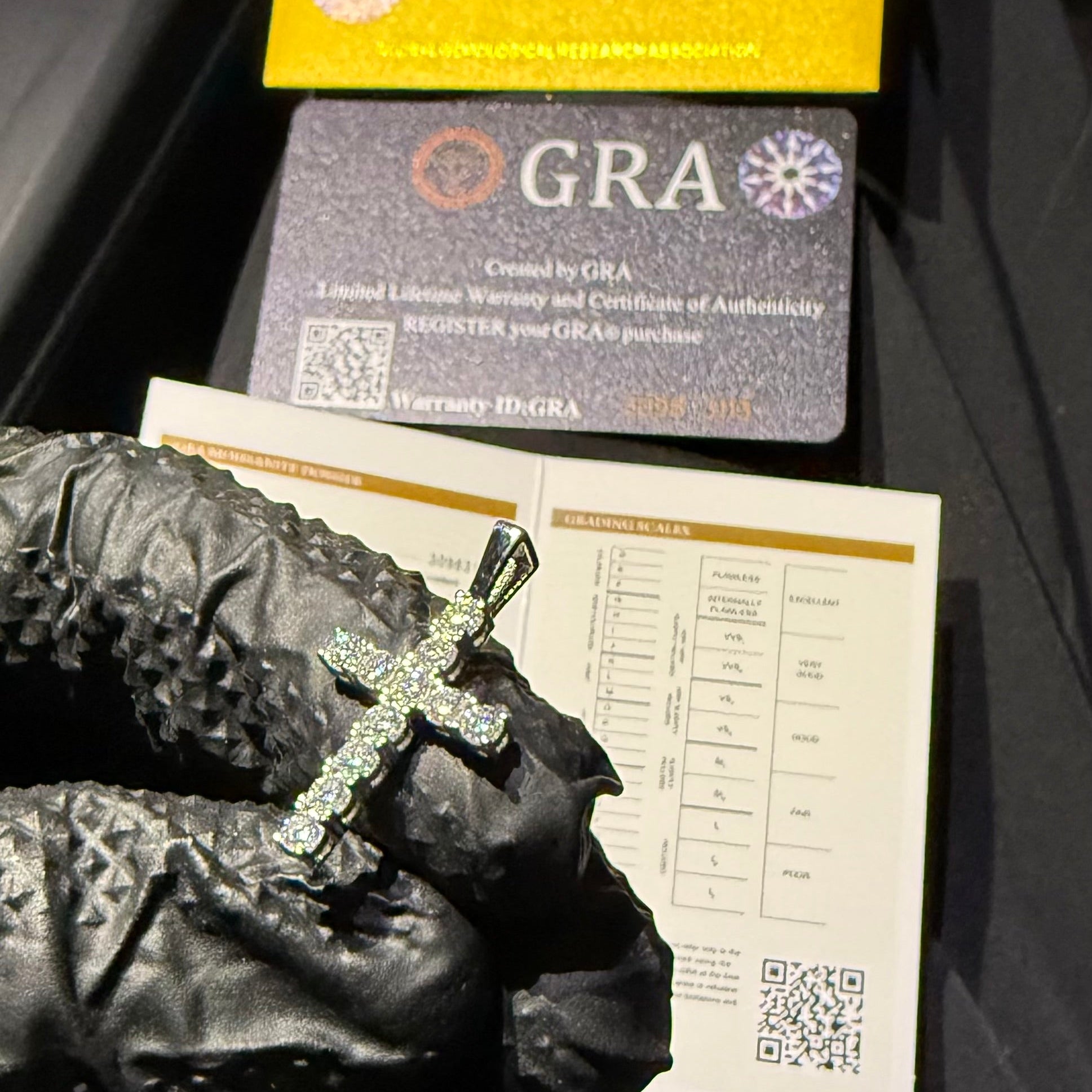 MOISSANITE CROSS PENDANT  925 SILVER - VVS1 - D COLOUR