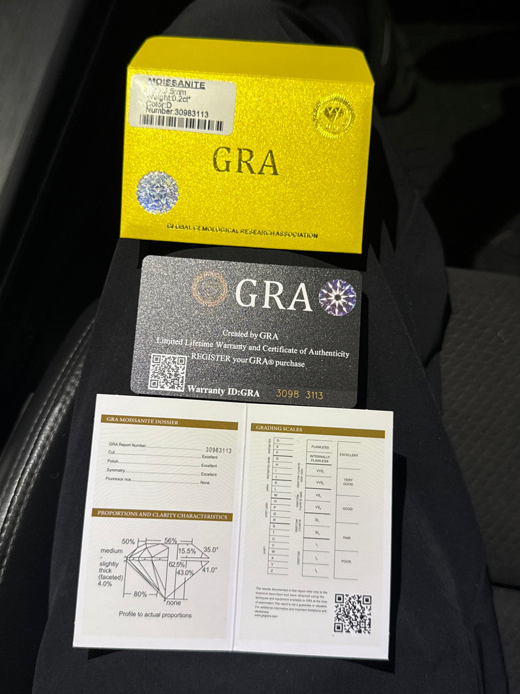 MOISSANITE DIAMOND EARNING WHITE GOLD PLATED 925 STERLING SILVER