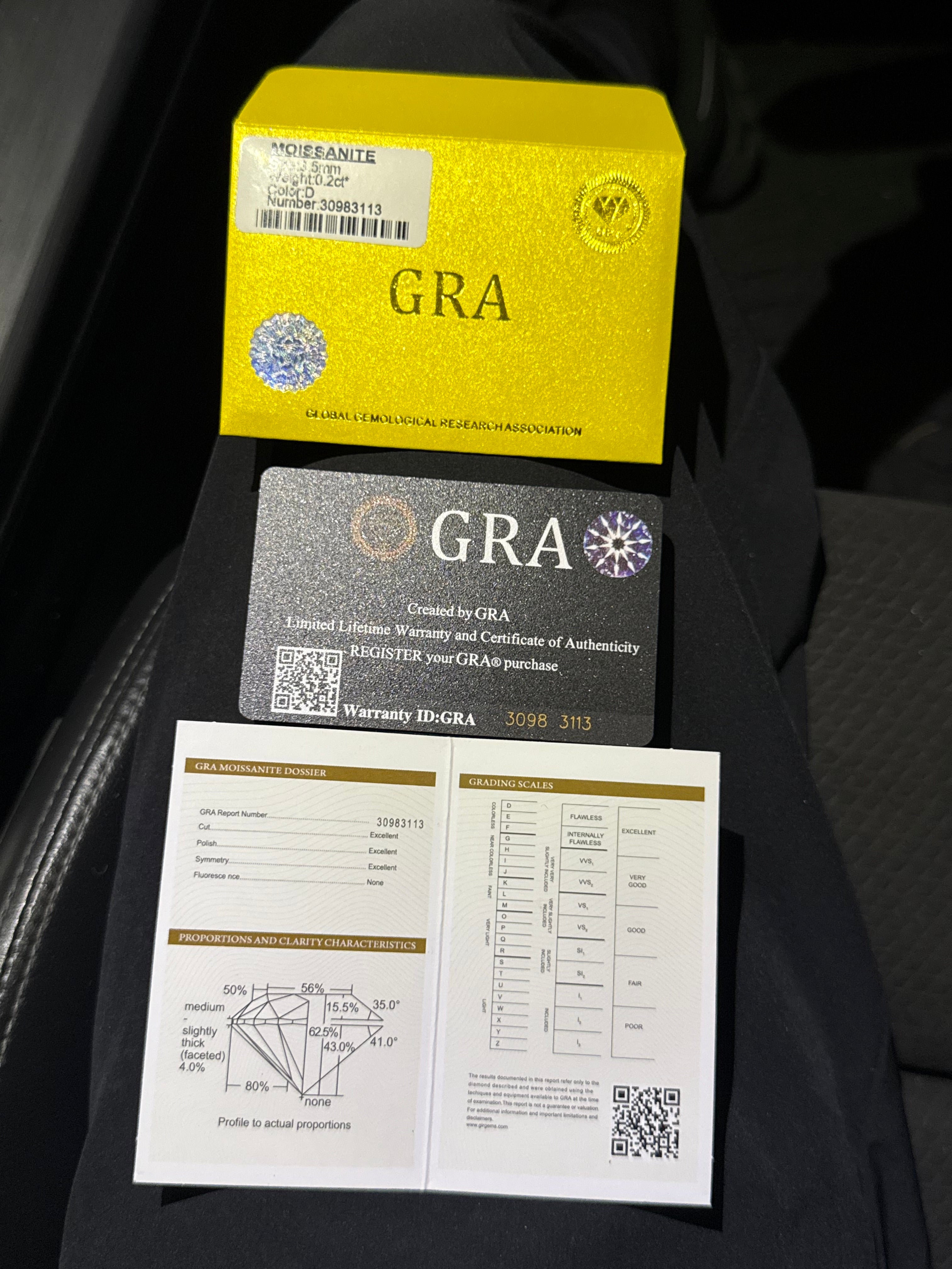 MOISSANITE DIAMOND EARNING WHITE GOLD PLATED 925 STERLING SILVER