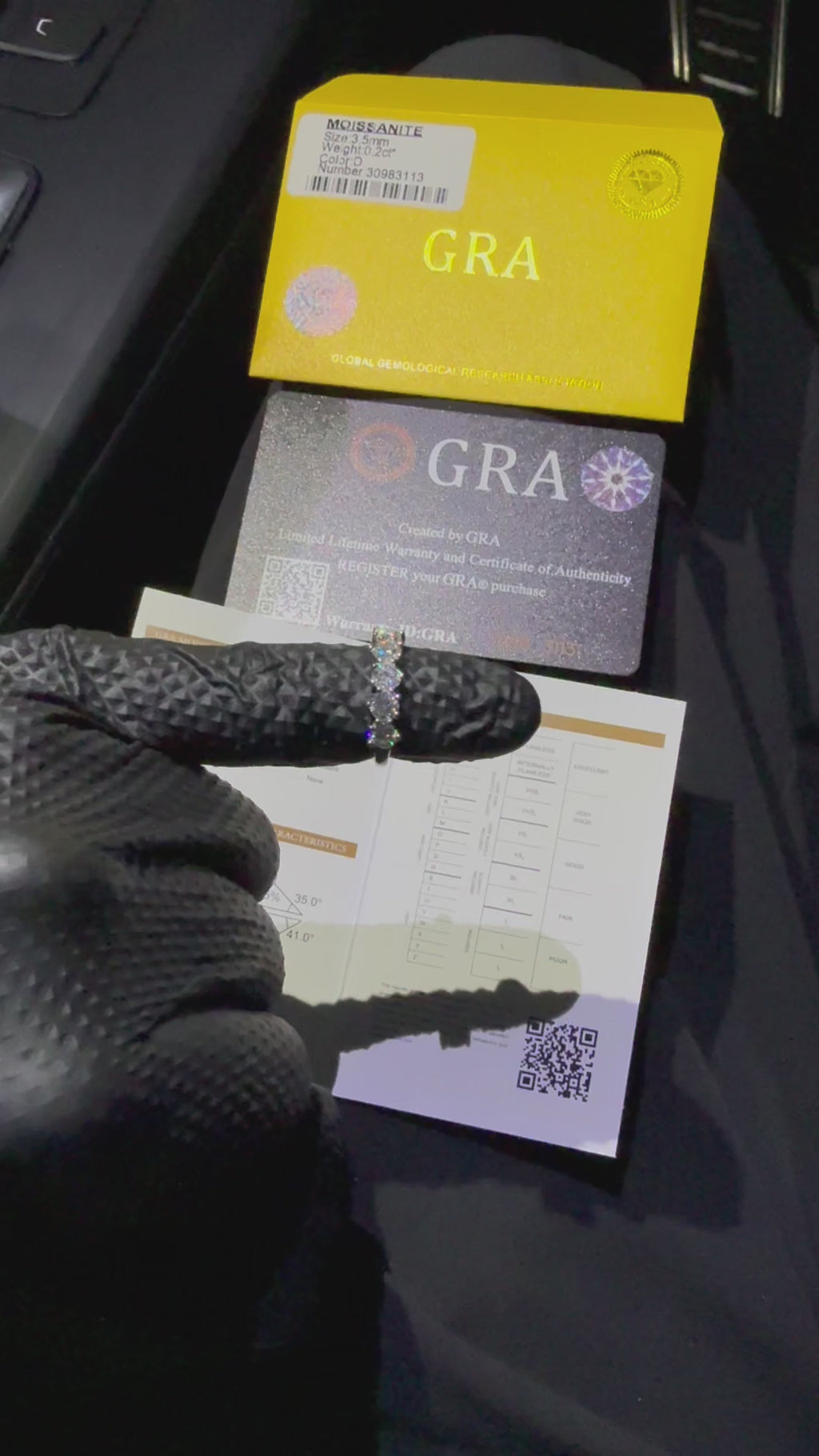 FIVE STONE MOISSANITE RING